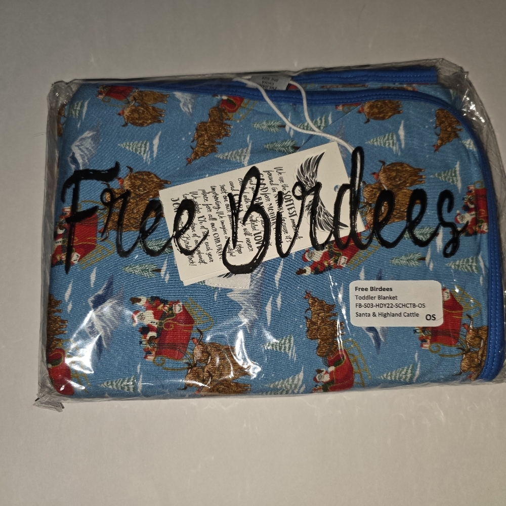 Free Birdees Santa & Highland Cattle Blanket